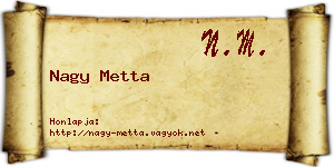 Nagy Metta névjegykártya
